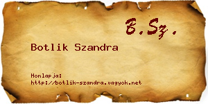Botlik Szandra névjegykártya